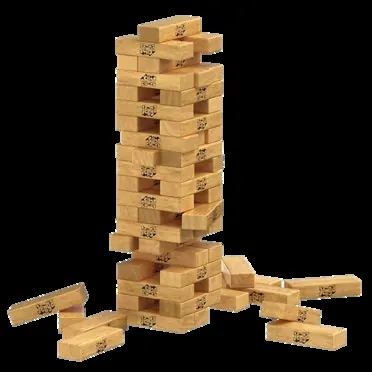 Torre de Jenga gigante de madera